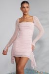 6790_6_Tivoli-Blush-Embellished-Cowl-Neck-Side-Drape-Flare-Sleeve-Mini