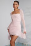 6790_6_Tivoli-Blush-Embellished-Cowl-Neck-Side-Drape-Flare-Sleeve-Mini