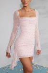 6790_6_Tivoli-Blush-Embellished-Cowl-Neck-Side-Drape-Flare-Sleeve-Mini